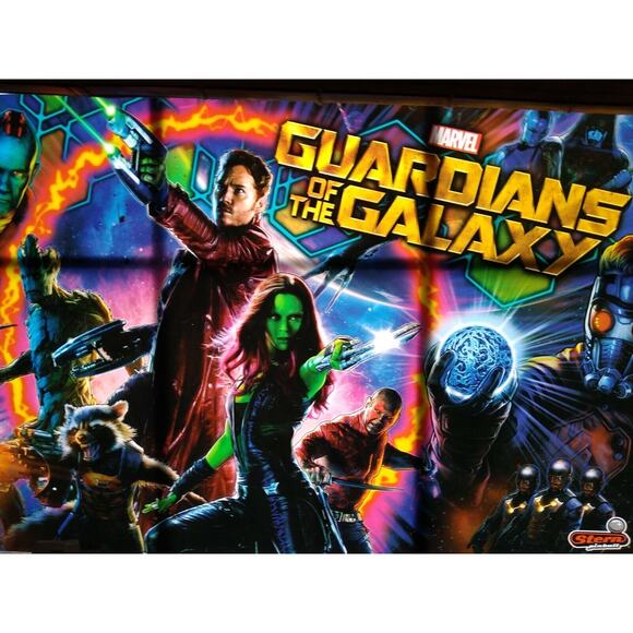 Guardians Of The Galaxy Pro Edition Original Pinball Translite Artwork Marvel - Picture 8 of 8